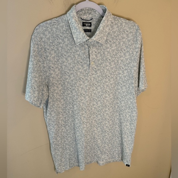 Faherty Other - Faherty Reserve Movement Polo Light Blue Palm Stretch Performance Shirt size L